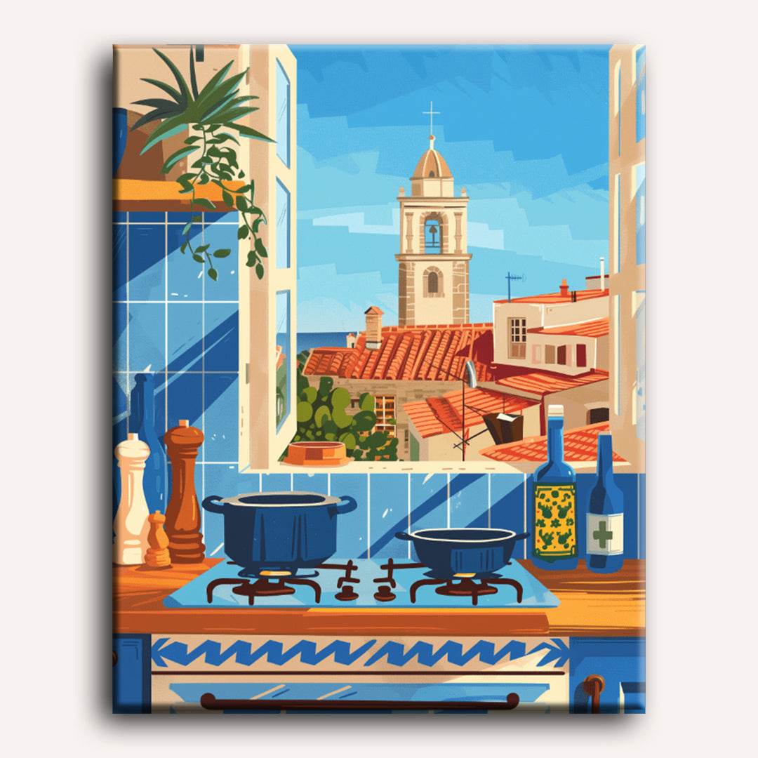 Sunlit Mediterranean Kitchen - Detail 2