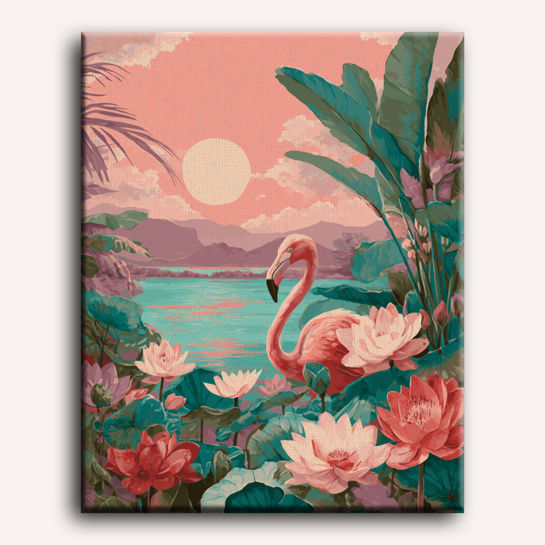 Sunset Flamingo Serenade - Detail 2