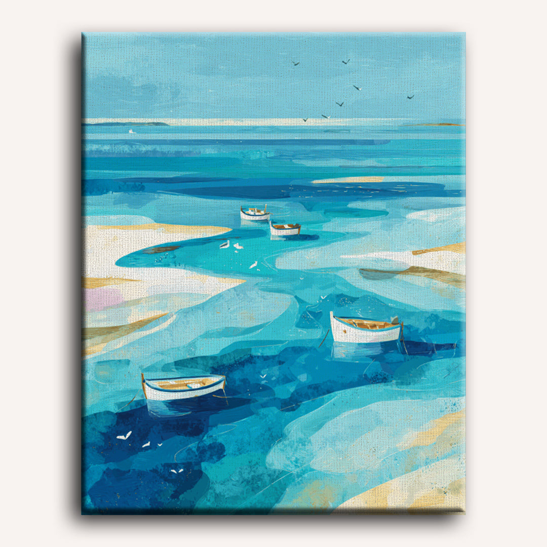Gentle Seas: Driftwood & Boats - Detail 2