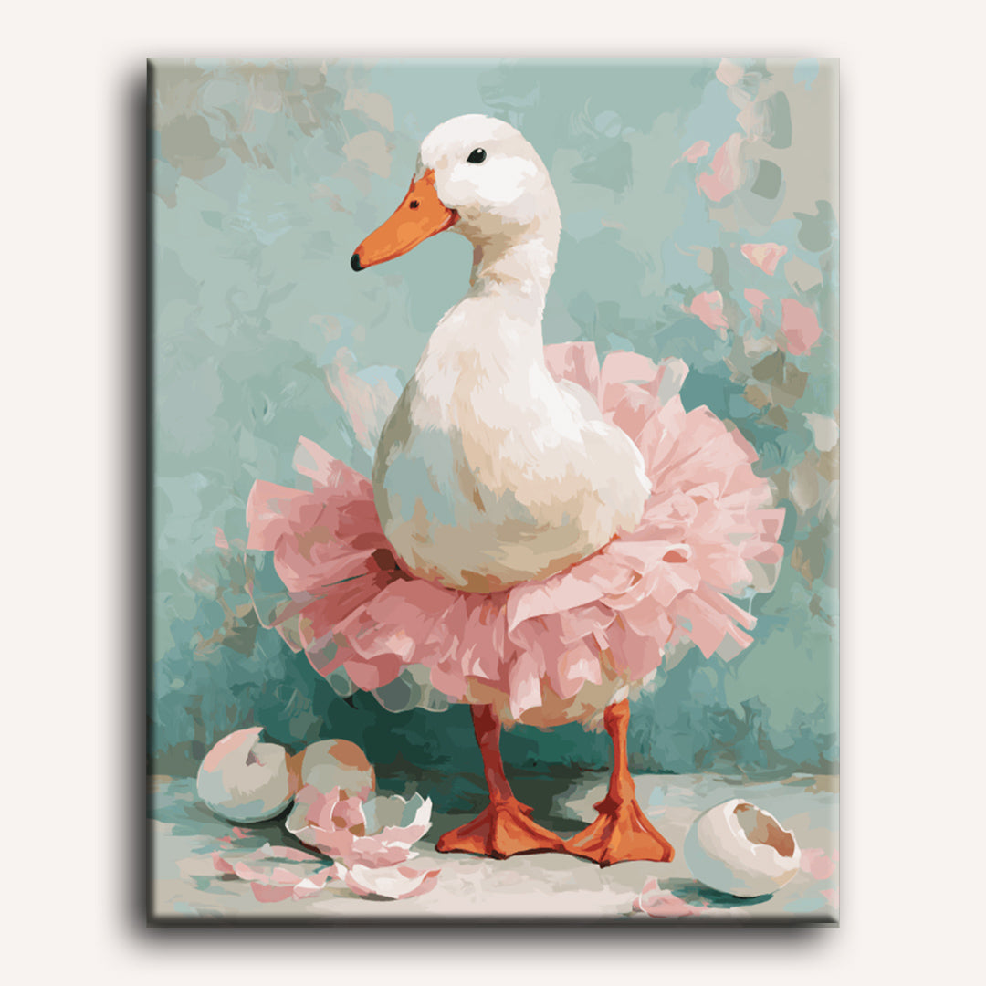 White Goose Ballerina | Paint by Number - Detail 2