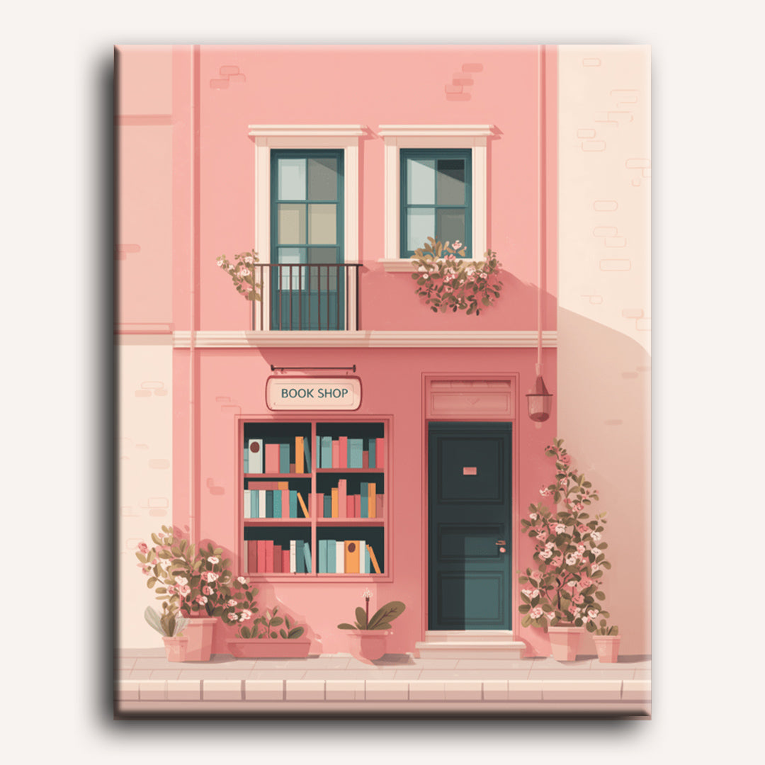 Pink Bookshop Dream | Paint by Number - Detail 2