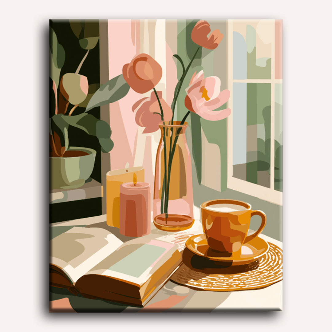Cozy Window Scene | Paint by Number - Detail 2