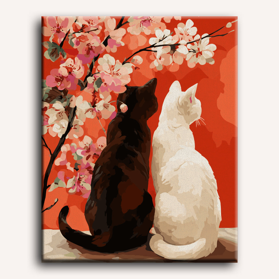 Cherry Blossom Pals | Paint by Number - Detail 2
