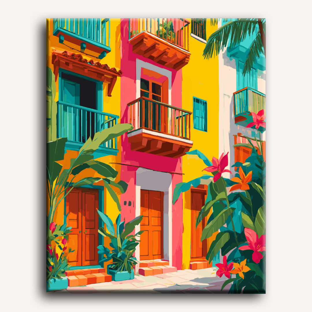 Tropical Cityscapes in Bright Hues - Detail 2