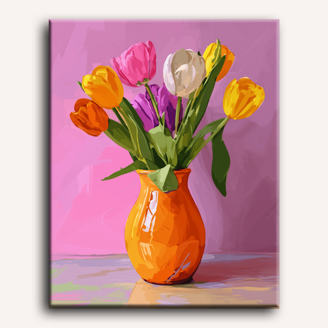 Tulip Glow in a Vase - Detail 2