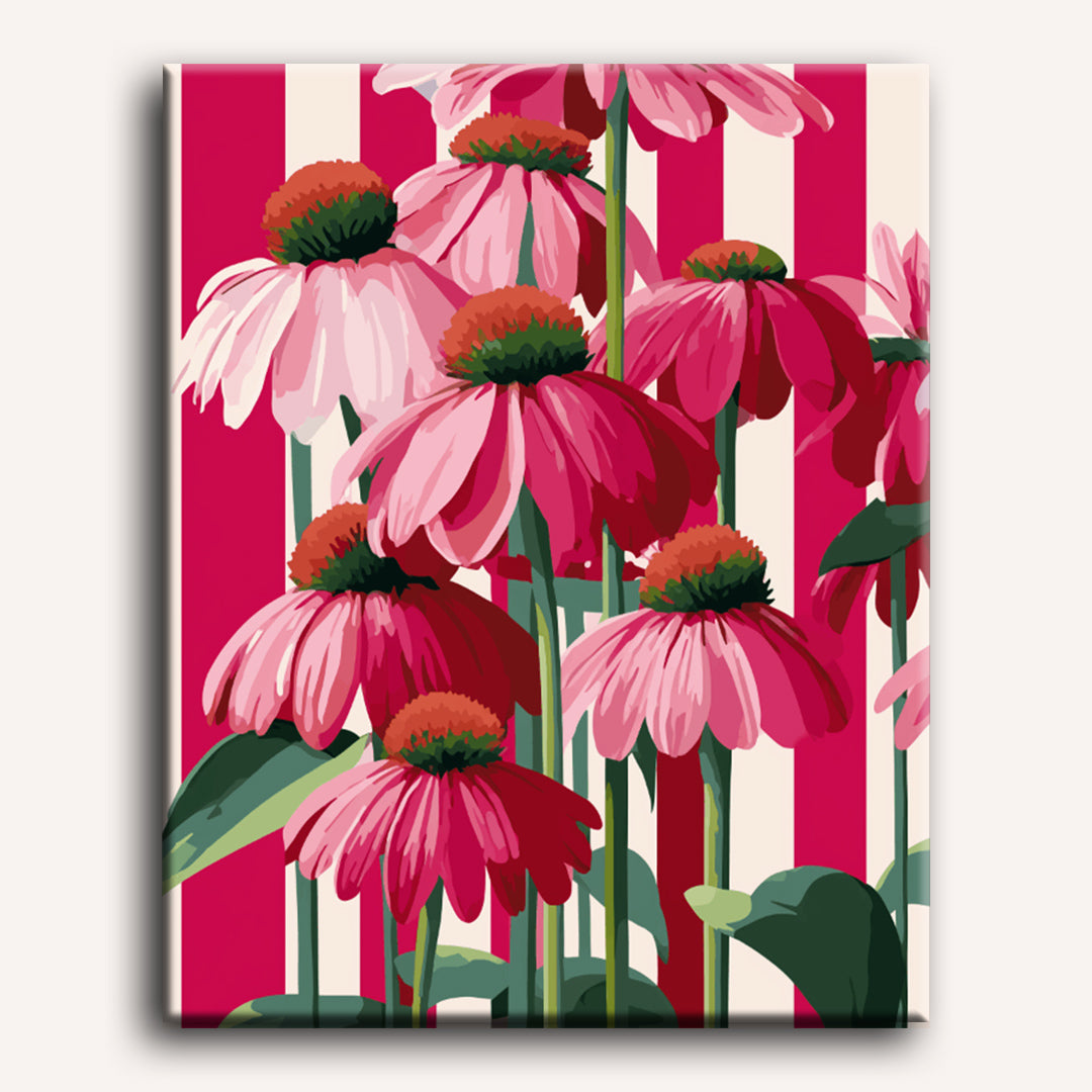 Vertical Blooms & Bold Stripes - Detail 2