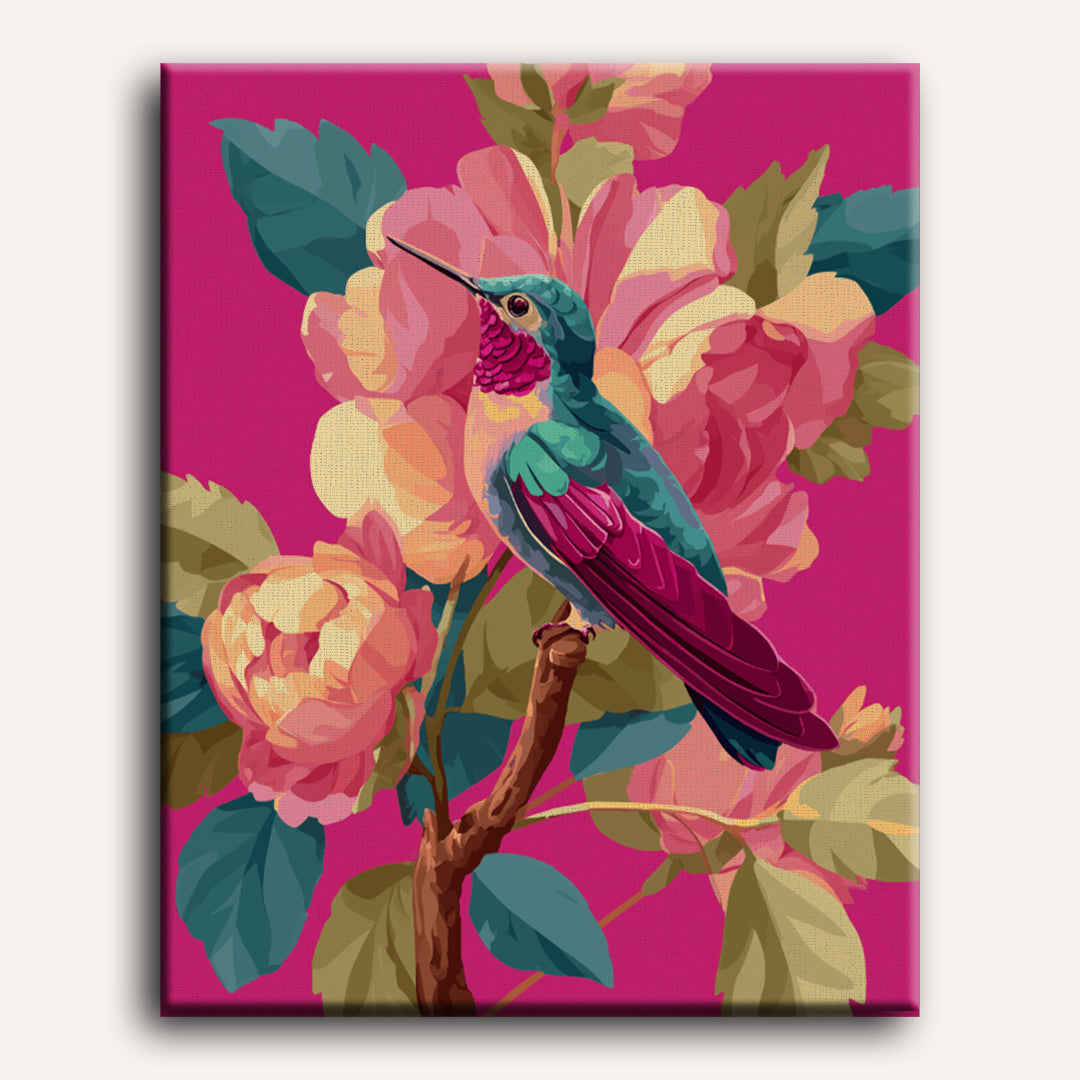 Pink Hummingbird in Flight - Detail 2