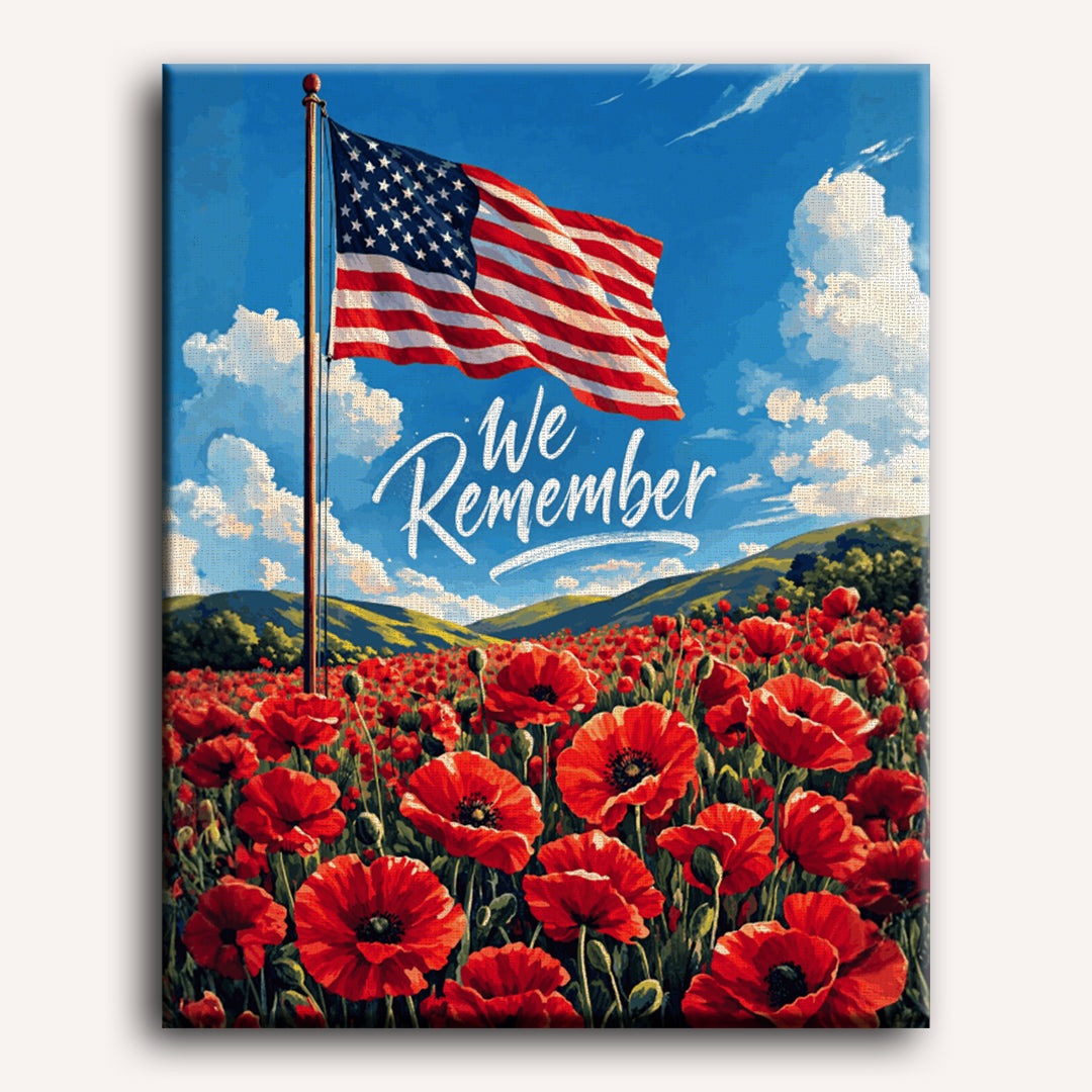 Memorial Day Field | Paint by Number - Detail 2