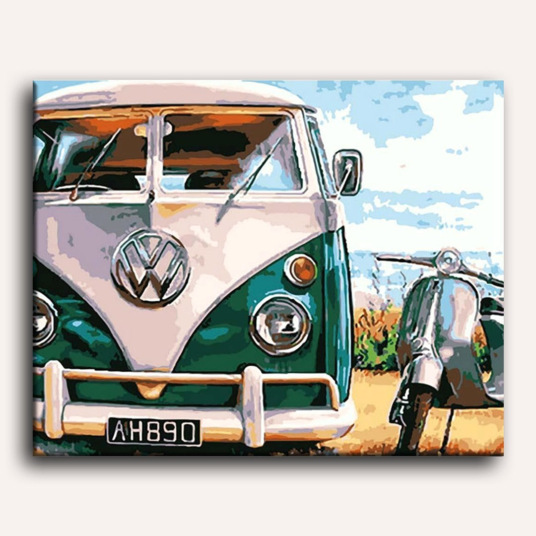 Vintage Bus & Scooter - Detail 2