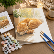 Cozy Cat by the Window Paint by Numbers Kit