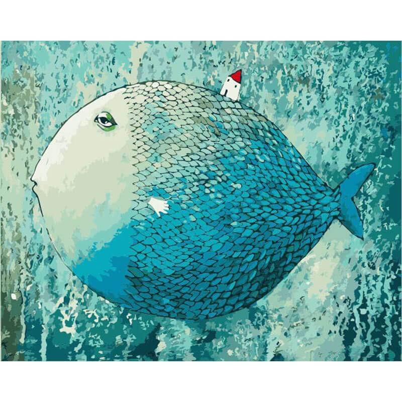 Fanciful Puffer Fish - Paint by Numbers Kit