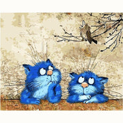 Blue Cats in Harmony - Paint by Numbers Kit