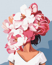 Pink-Haired Flower Girl - Paint by Numbers Kit