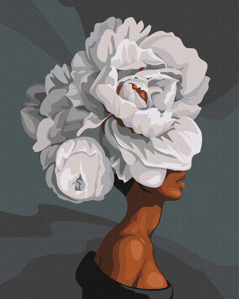 Floral Hair Elegance - Paint by Numbers Kit