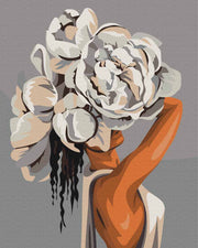 Elegant Woman in White - Paint by Numbers Kit
