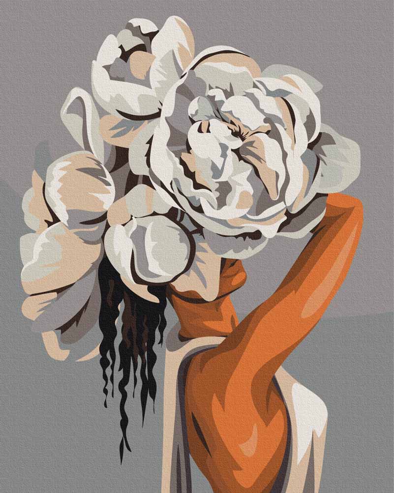 Elegant Woman in White - Paint by Numbers Kit