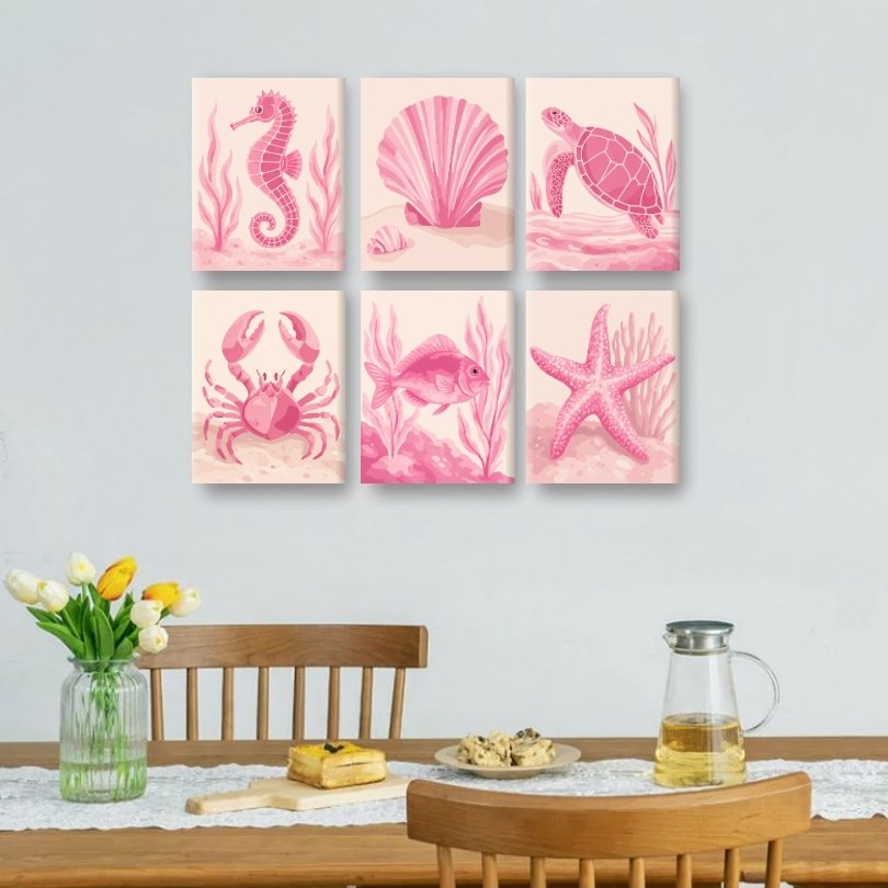 Blush Seas Mini Art Set - Completed Example