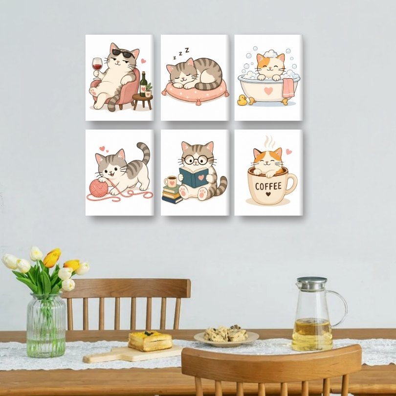Cozy Cat Café Mini Creations - Completed Example