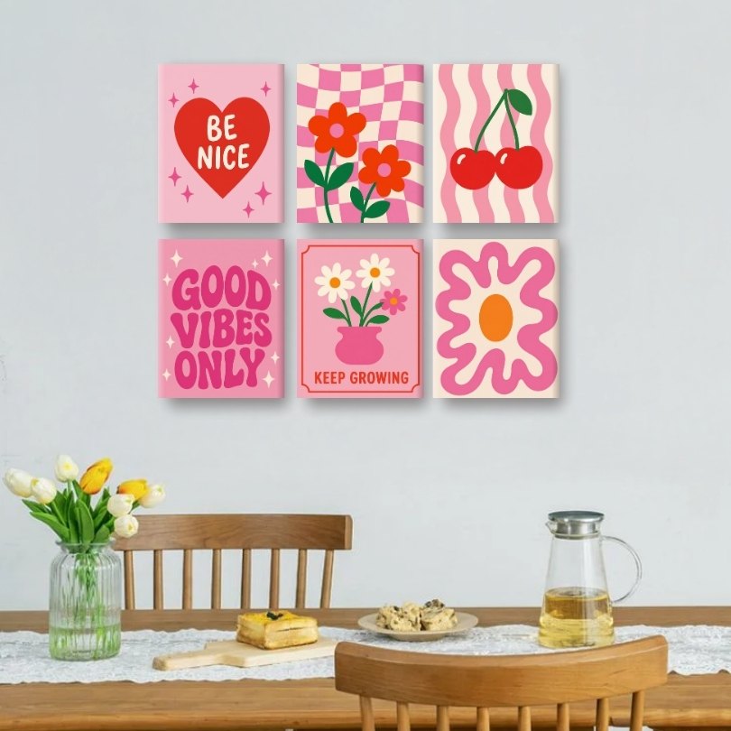 Pink Blossom Positivity Set - Completed Example