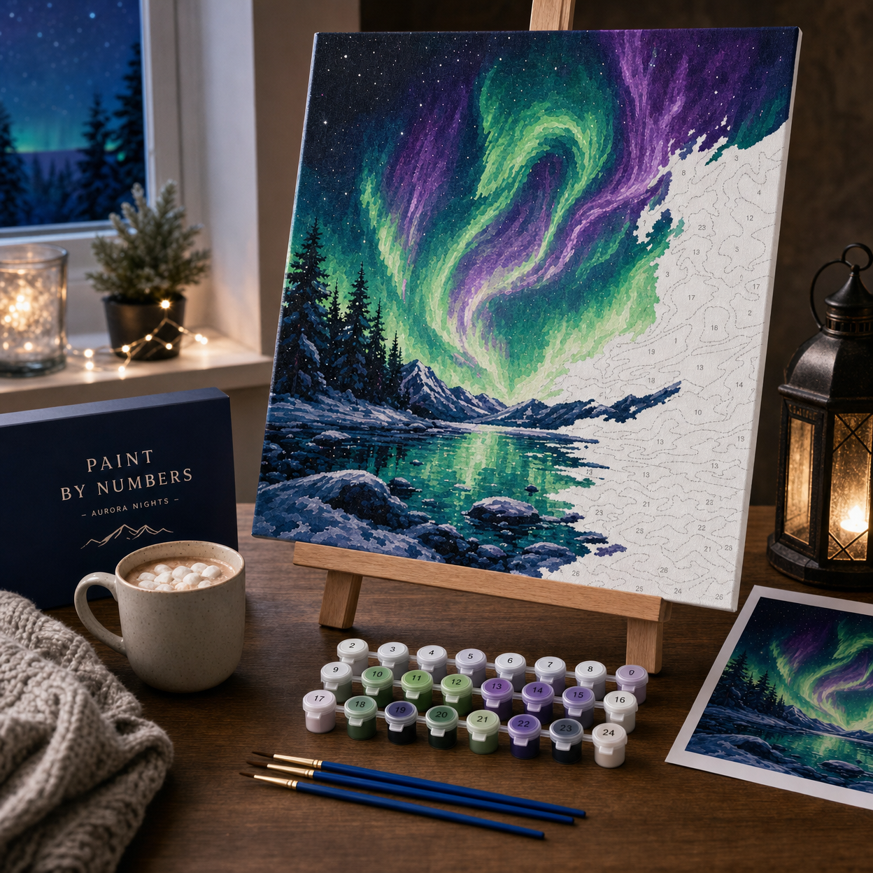 Northern Lights Aurora Paint by Numbers Kit
