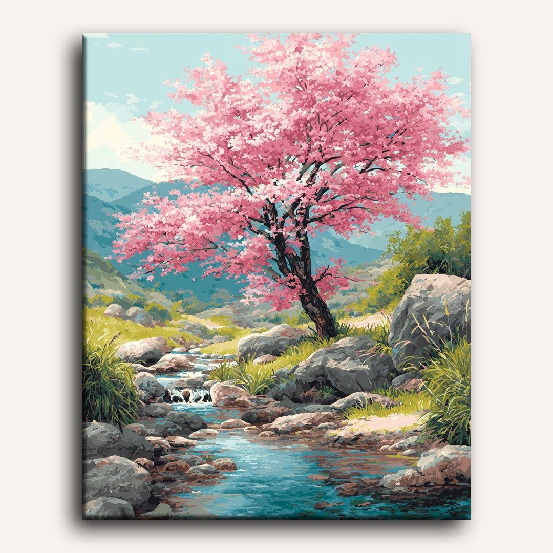 Blossoms by the Mountain Stream - Detail 2