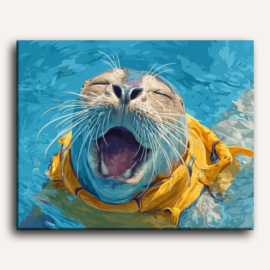 Yawning Sea Seal - Detail 2