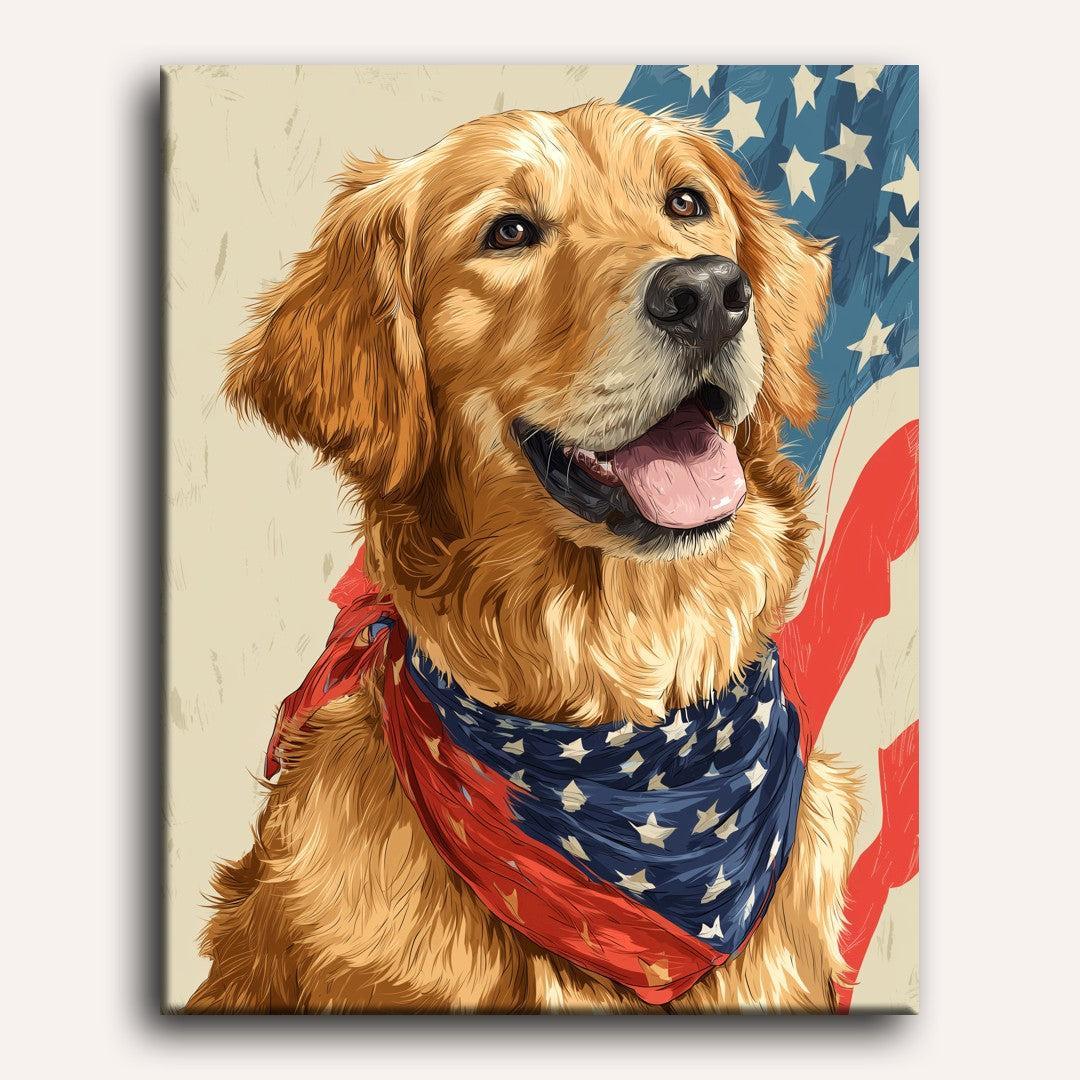 Patriotic Pup Portrait - Detail 2