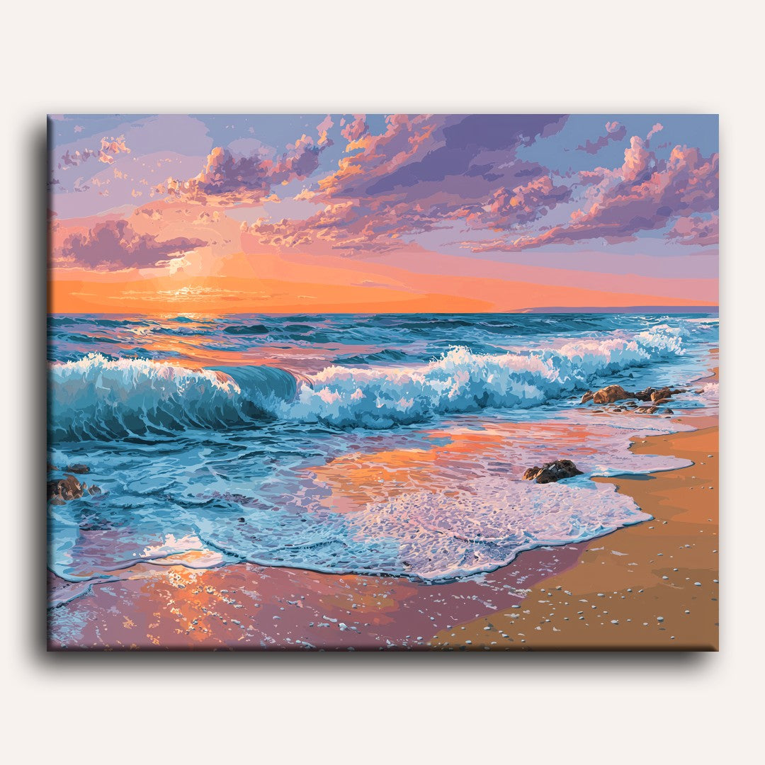 Soft Pink Sunset over the Shore - Detail 2