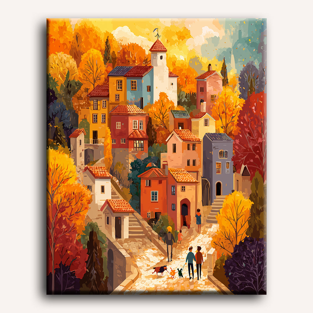 Charming Autumn Village Scene - Detail 2