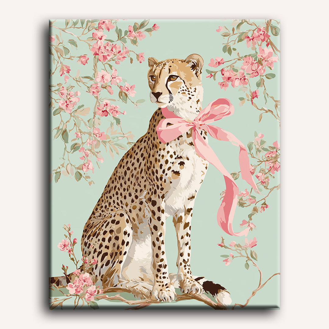 Pink Leopard & Ribbon - Detail 2