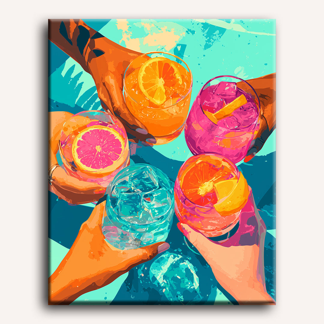 Colorful Cheers | Paint by Number - Detail 2