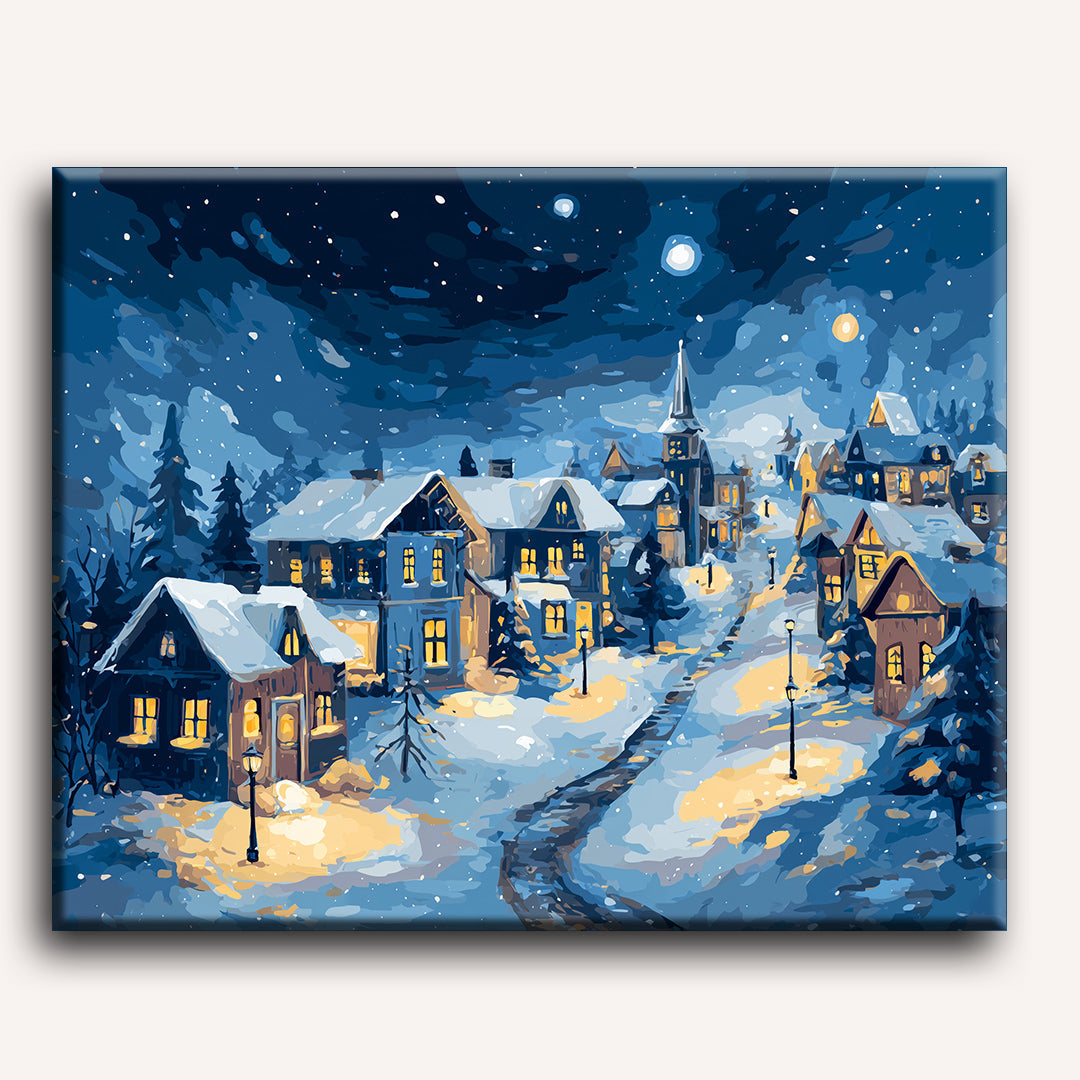 Starry Winter Village - Detail 2