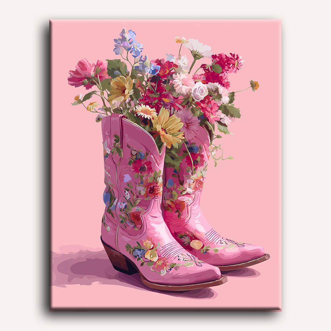 Cowboy Chic & Floral Boots - Detail 2