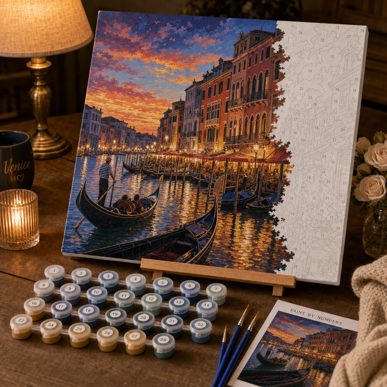 Venice Canal Reflections Paint by Numbers Kit